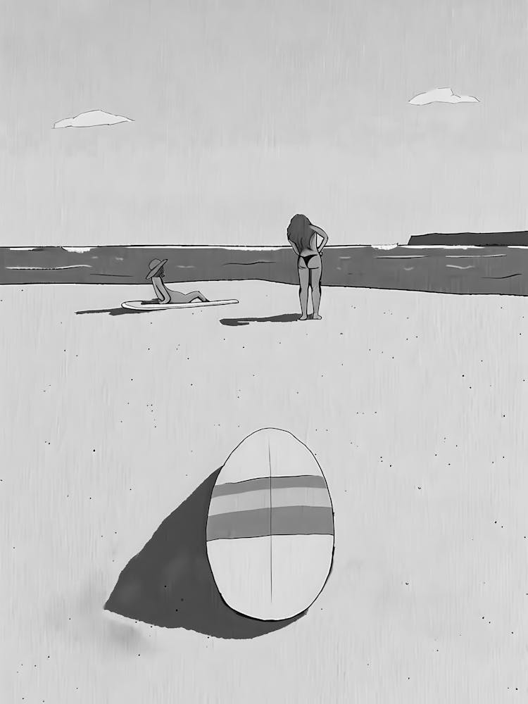 Surfers On The Beach