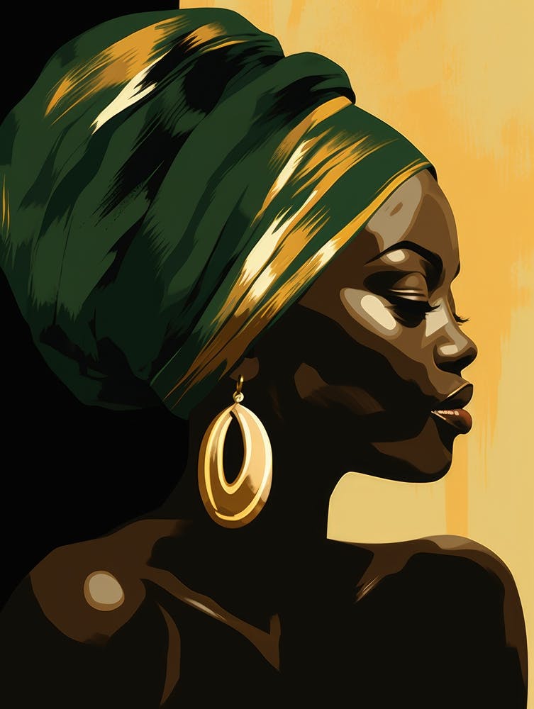 African Woman In A Turban 12