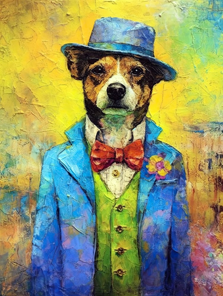 Dogwalk Tails; Stylish Strokes In Oil