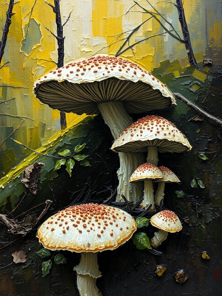 Mushrooms In The Forest 1
