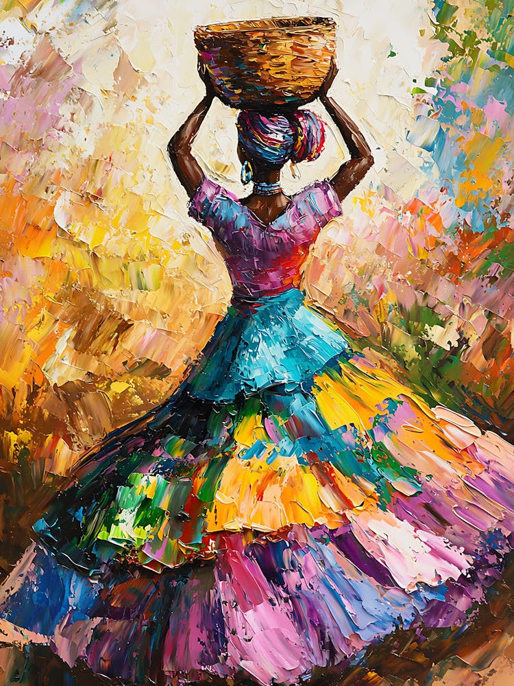 African Woman With Basket 5