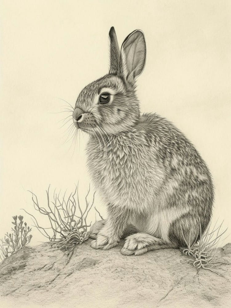 Netherland Dwarf Rabbit Drawing 4