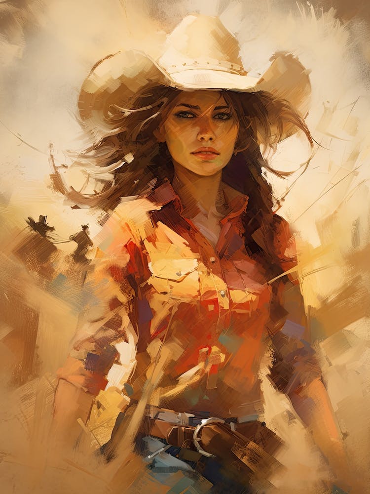 Cowgirl Impressionism Style 2