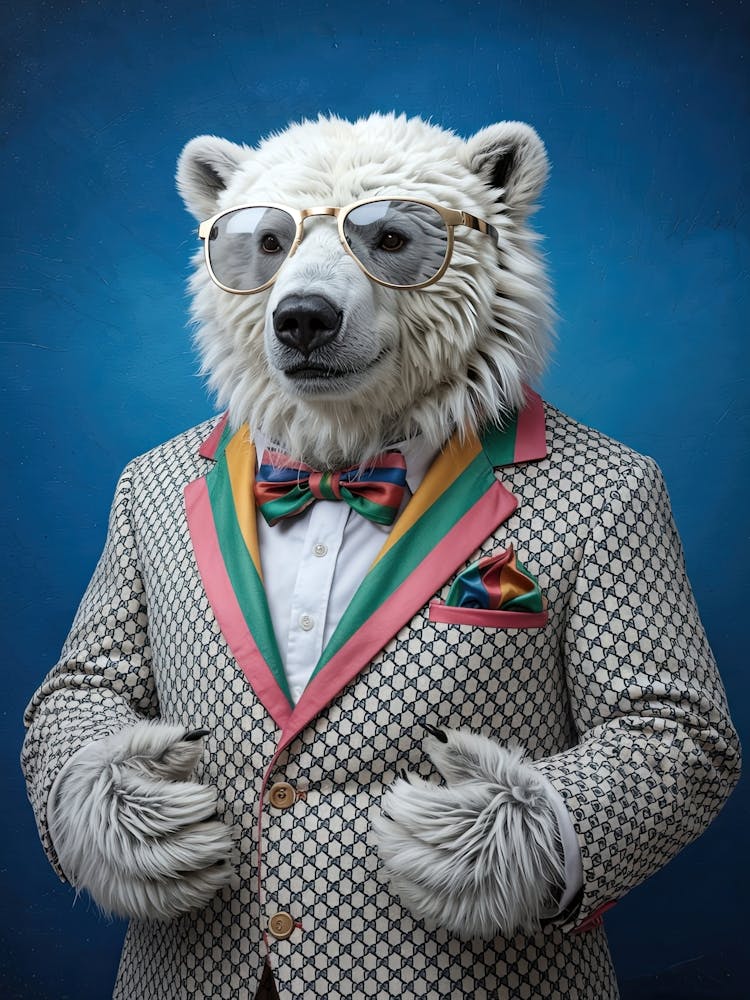 Stylish White Bear