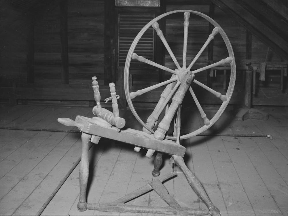 Spinning Wheel In Attic, Cajun Farm Home, Crowley, Louisiana By Russell Lee 1