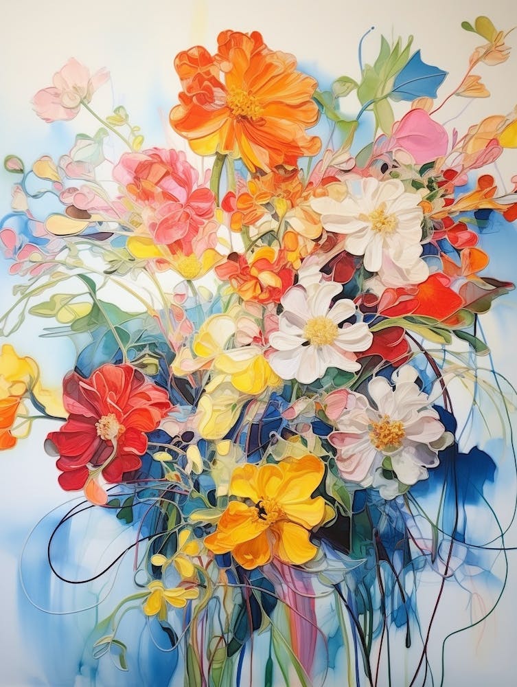 Abstract Flower Painting Lantana 2