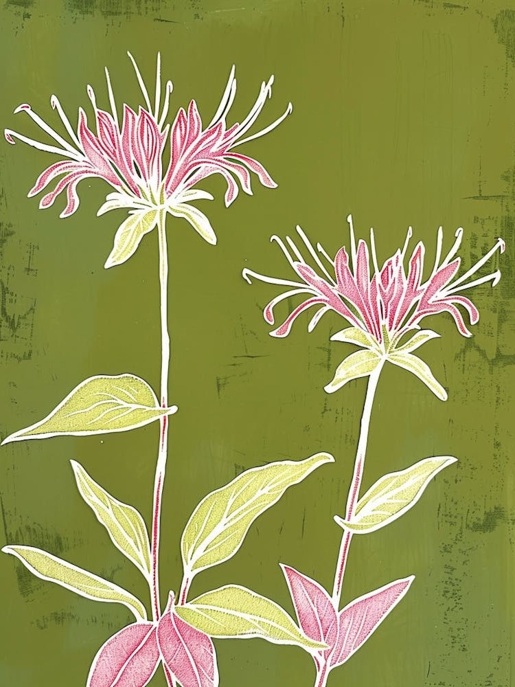 Pink & Green Bee Balm 2
