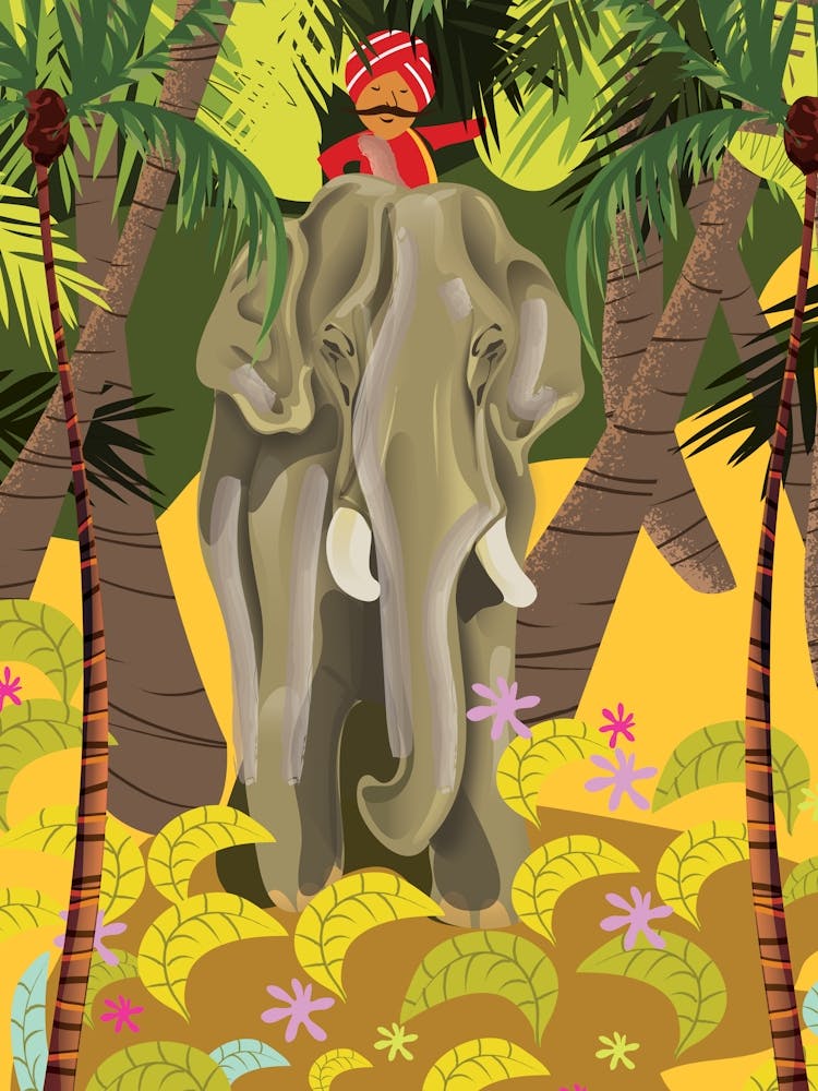 Indian Elephant In The Jungle