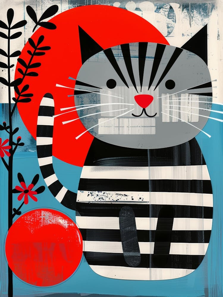 Cat In Stripes