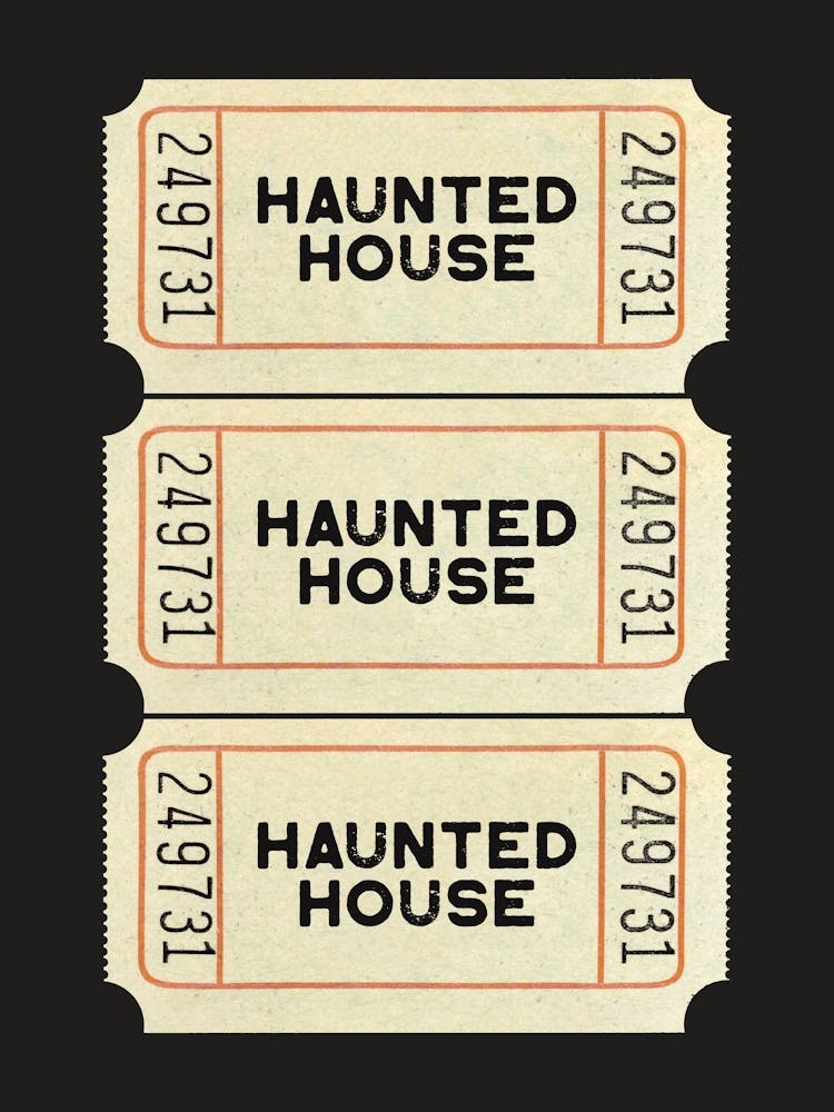 Haunted House Halloween Ticket