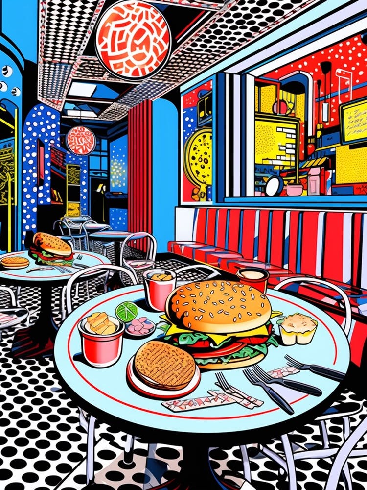 Abstract Diner Polka Dots