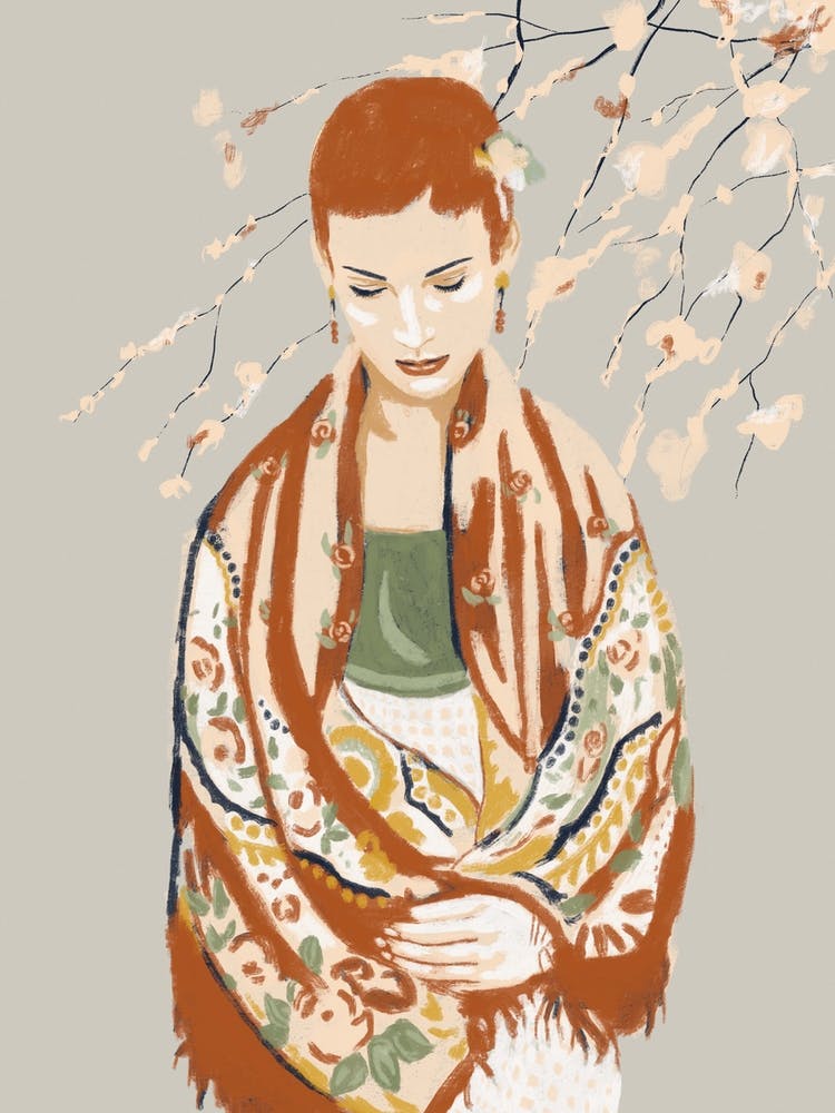 Woman With Scarf