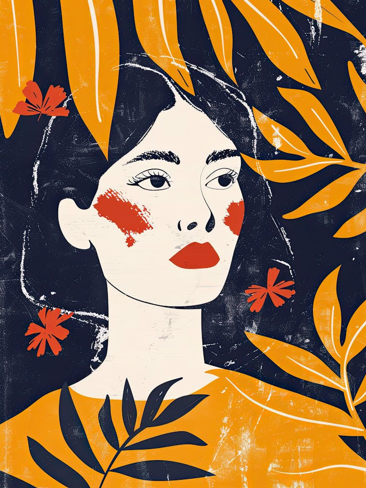 Botanical Bloom Matisse Style