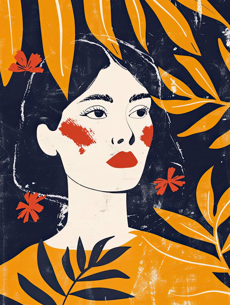 Botanical Bloom Matisse Style