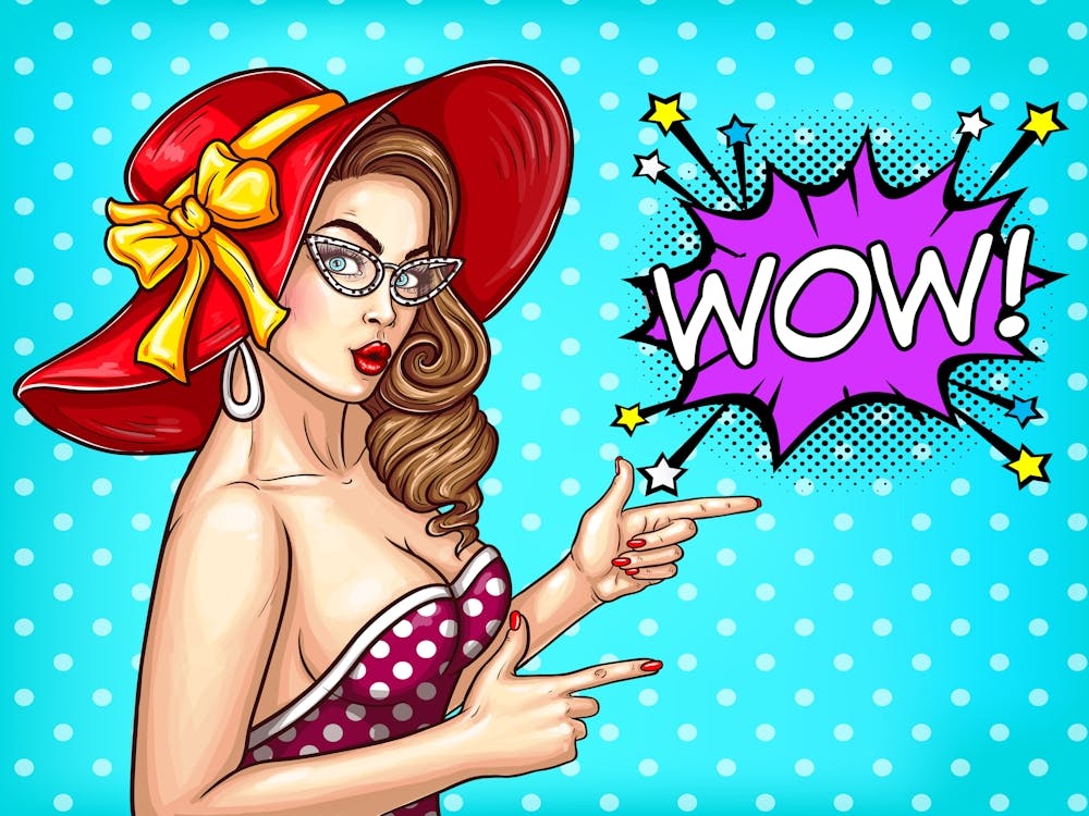Pop Art Wow Girl