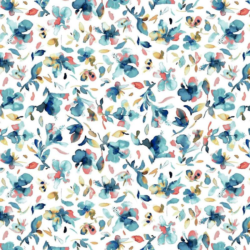 Watery Hibiscus Blue Square