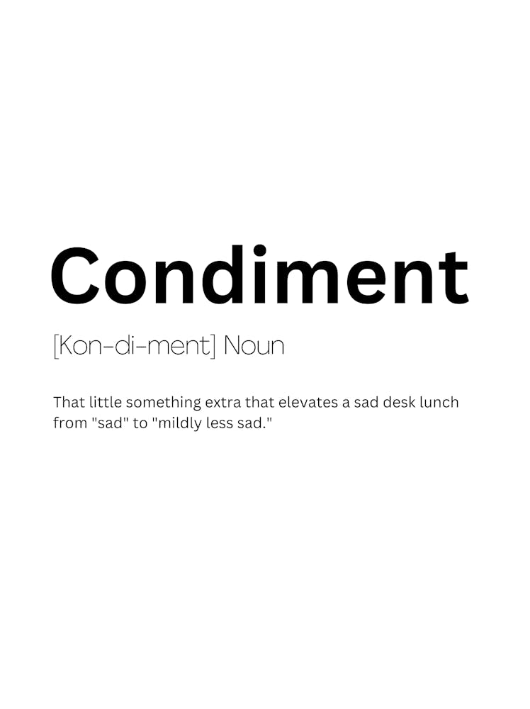 Condiment Definition Meaning