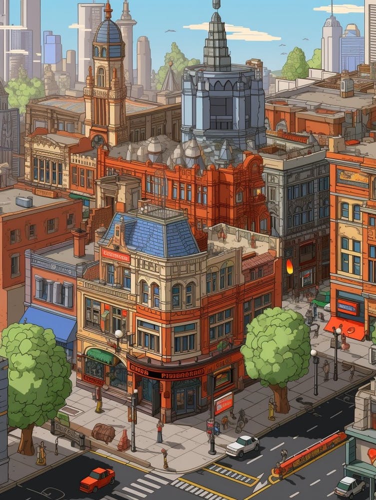 London Pixel Art 4