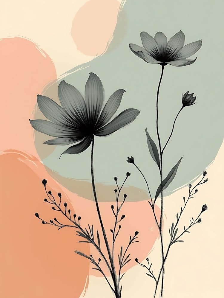 Muted Wild Garden with Organic Textures
