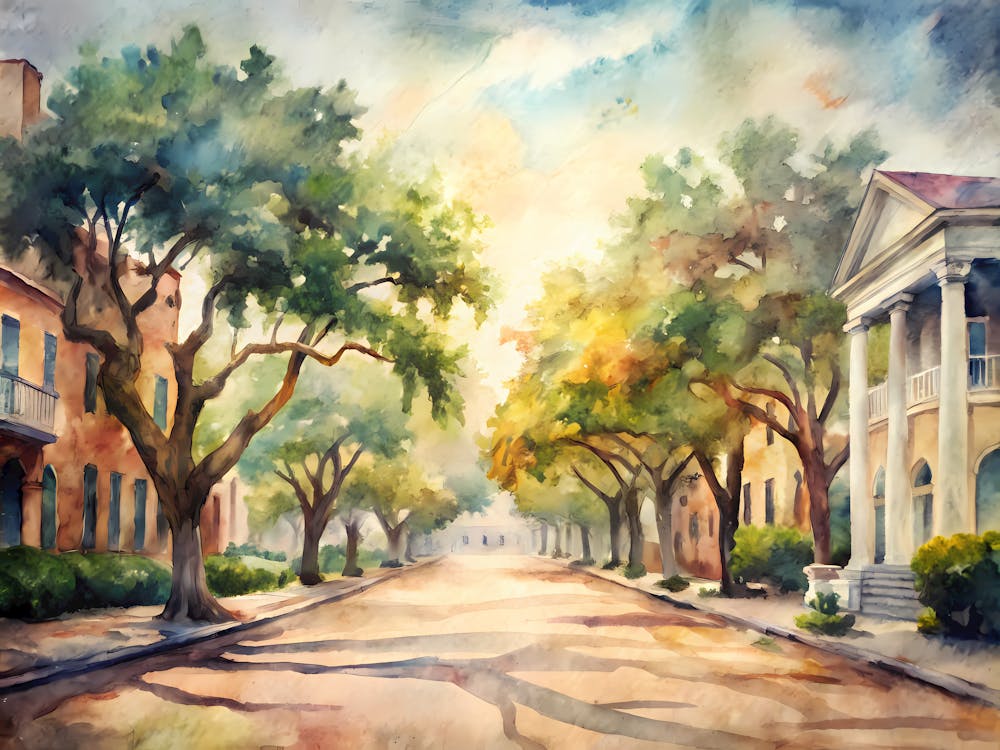 Savannah Usa A Vintage Scene