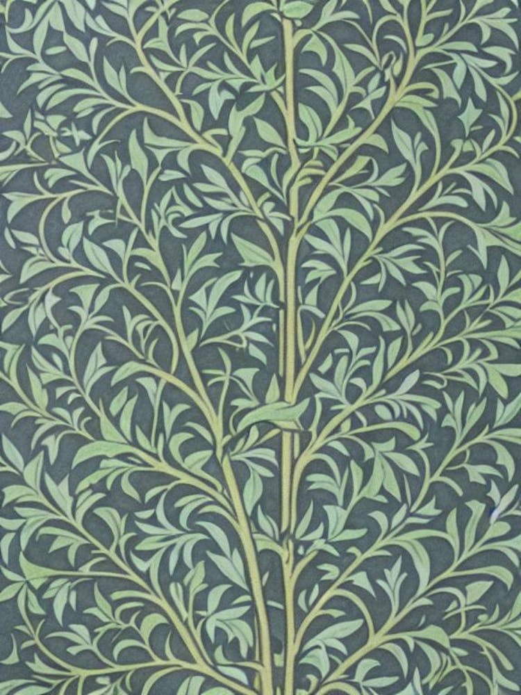 Black Oak tree Vintage Botanical