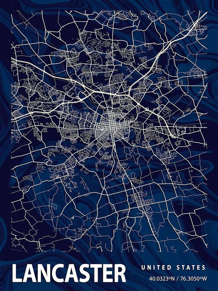 Lancaster Crocus Marble Map