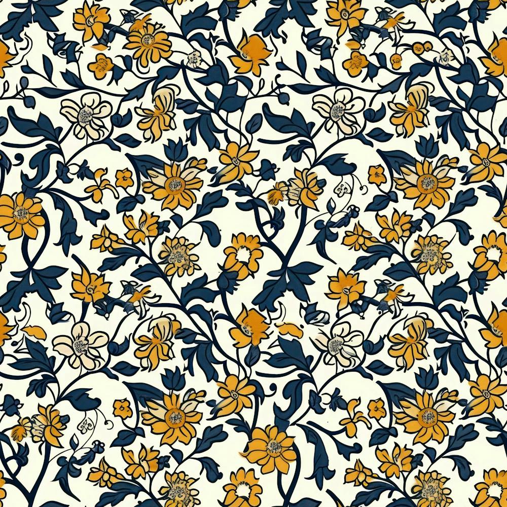 Sunny Meadow London Fabrics Floral Pattern 3