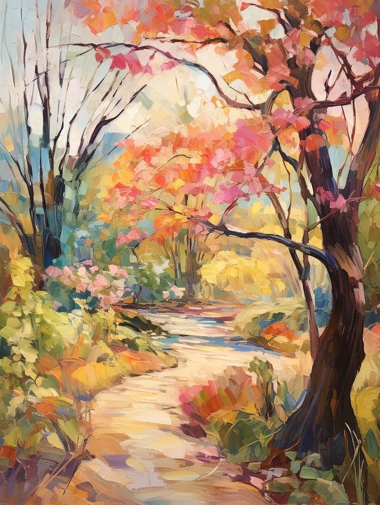 Autumn Gardens Painting Harry P Leu Gardens Usa 1