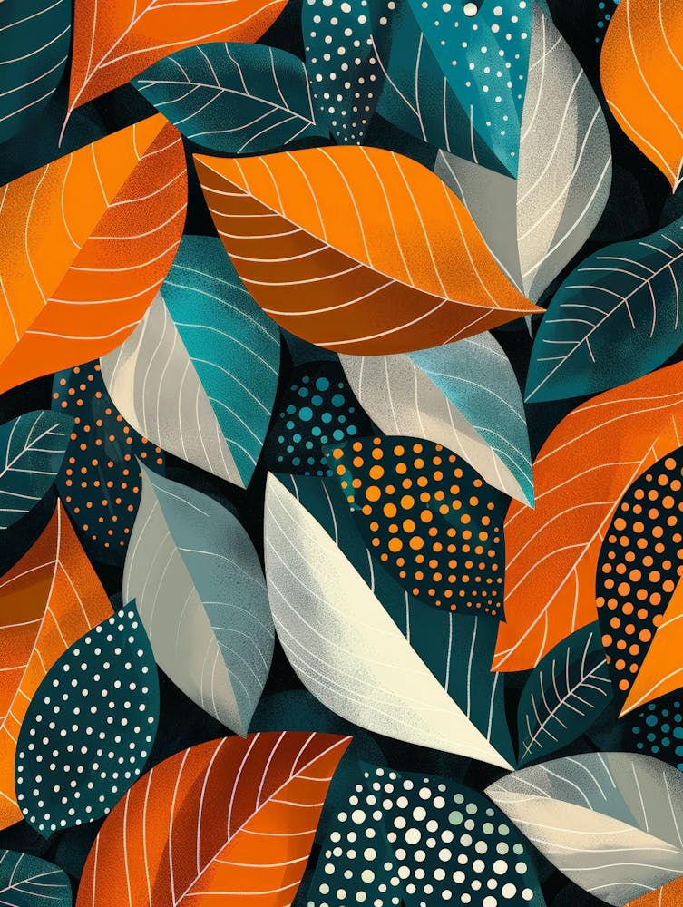 Autumn Leaves Seamless Pattern 8