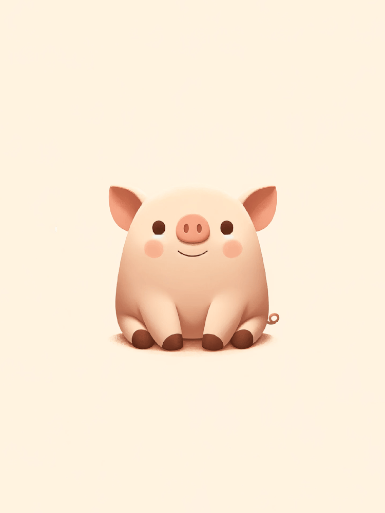 Cute Pig Farm Baby Fun Room Print