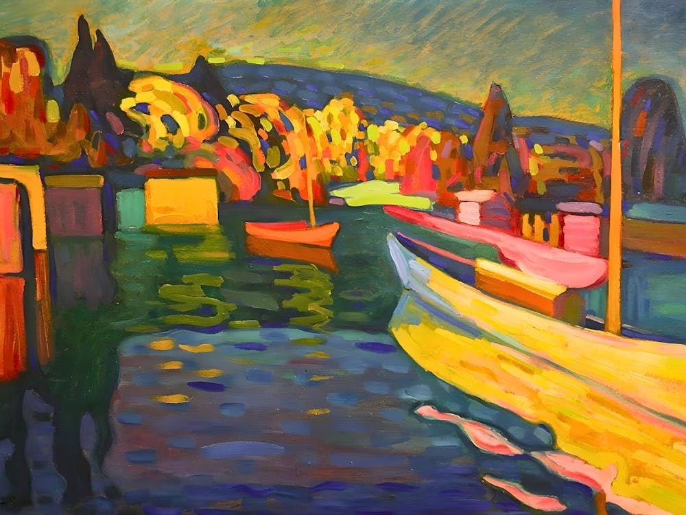 Wassily Kandinsky Boats In The Harbor