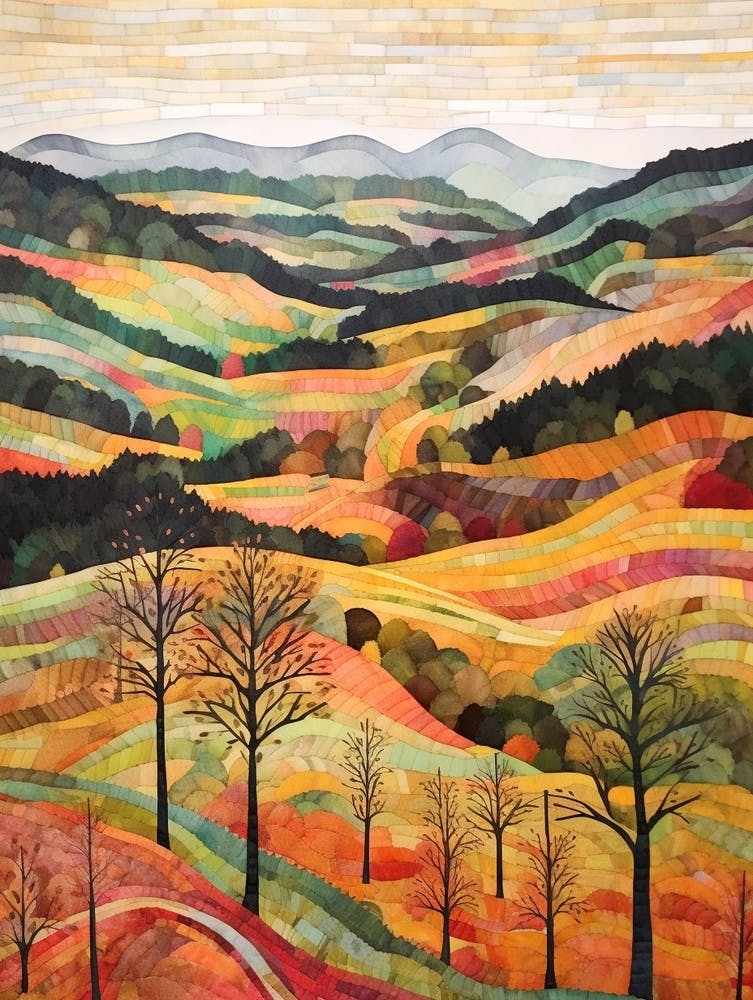 Autumn National Park Painting Black Forest National Park Germany 3