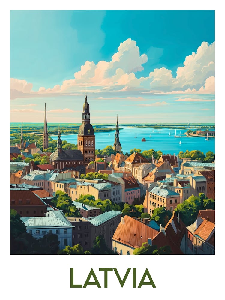 Affiche de voyage Latvia 1
