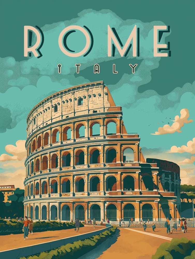 Colosseum In Rome Travel Poster