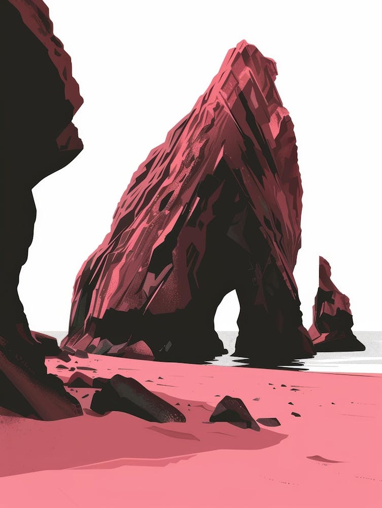 Rock Formations On The Beach