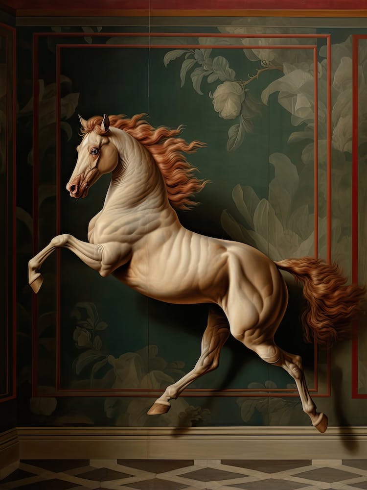 A Horse Painting In The Style Of Trompe L Oeil 3