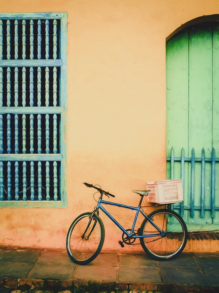 Bicycle On Pavement Cuba