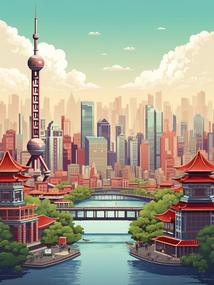 Shanghai Pixel Art 1