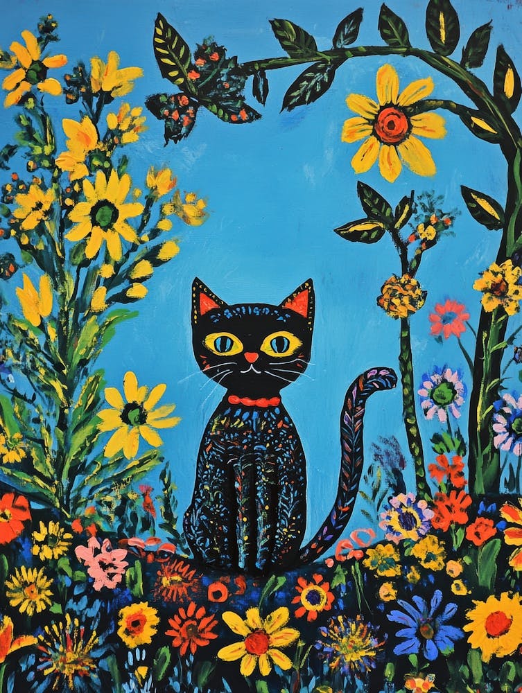 Cat In The Garden