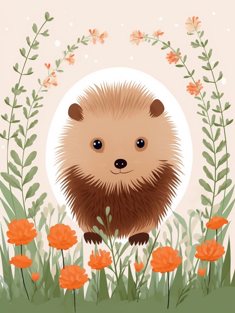 Baby Animal Illustration  Porcupine 5