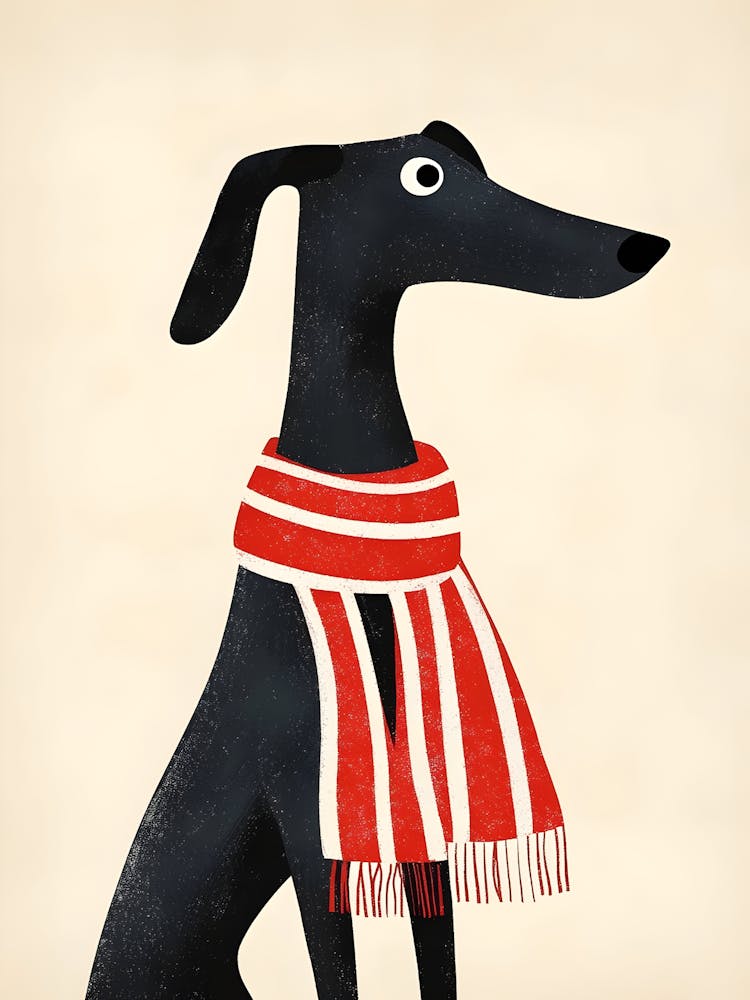 Dog In Scarf