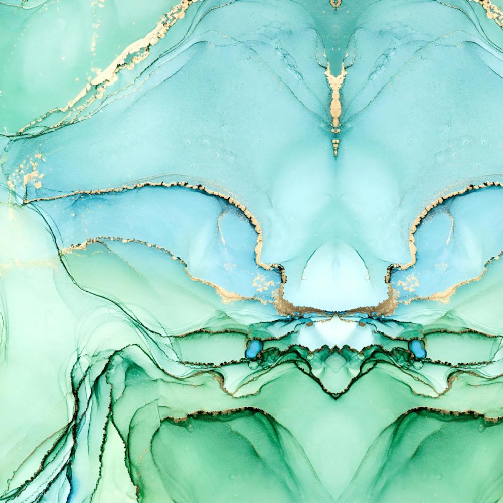 Marble Elegance Green and Gold