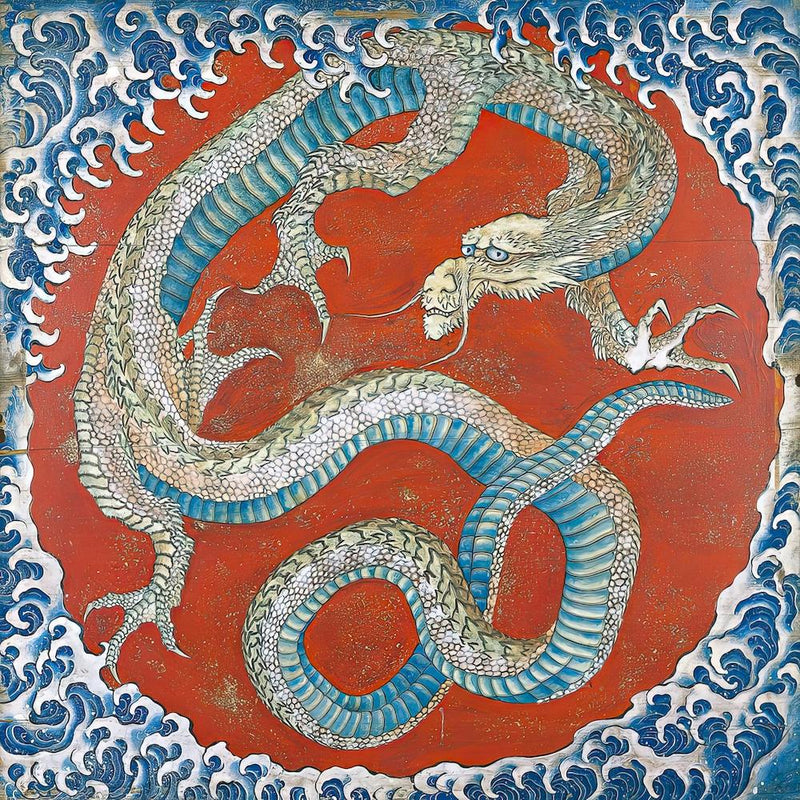 Dragon On The Ceiling Of A Festival Float, Katsushika Hokusai