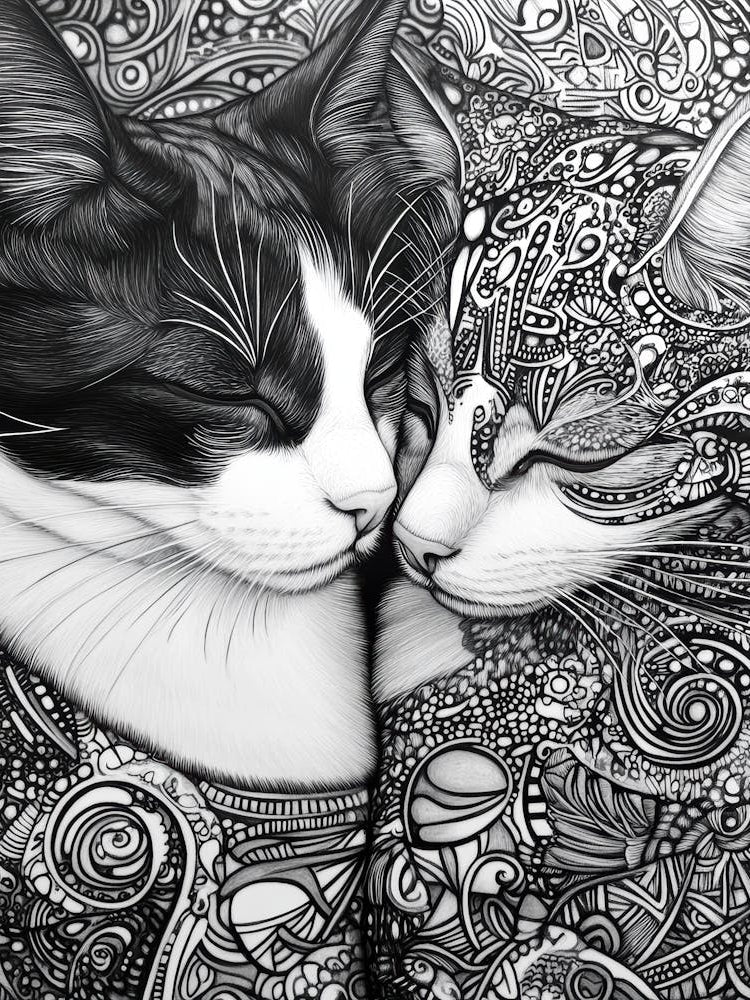 Two Cats In Love 1