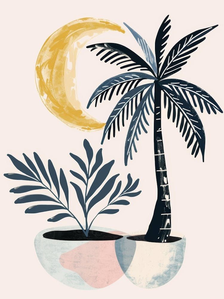 Palm Tree And Moon