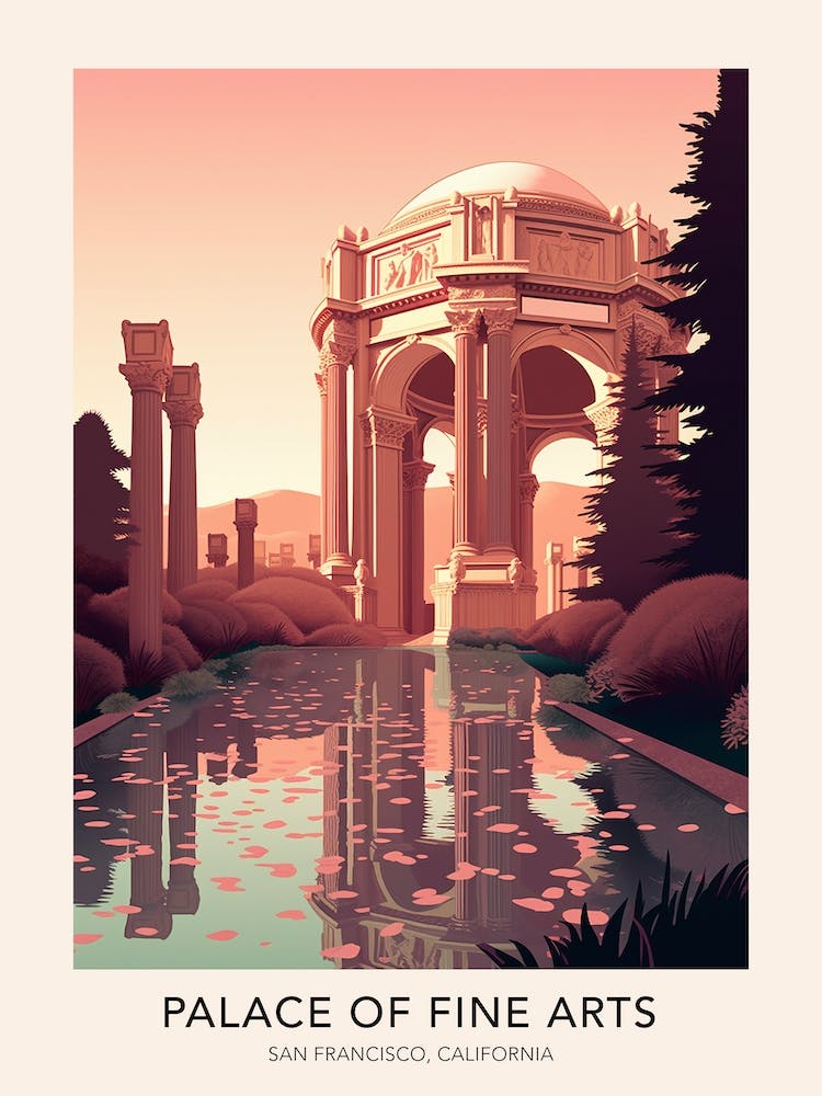 Palace Of Fine Arts San Francisco United States Travel Poster