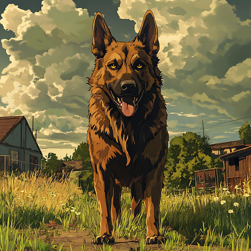 Giant Angry German Shepherd Dog 11