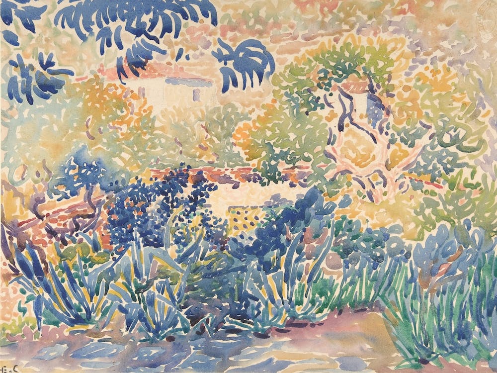 The Artist's Garden At Saint Clair, Henri Edmond Cross