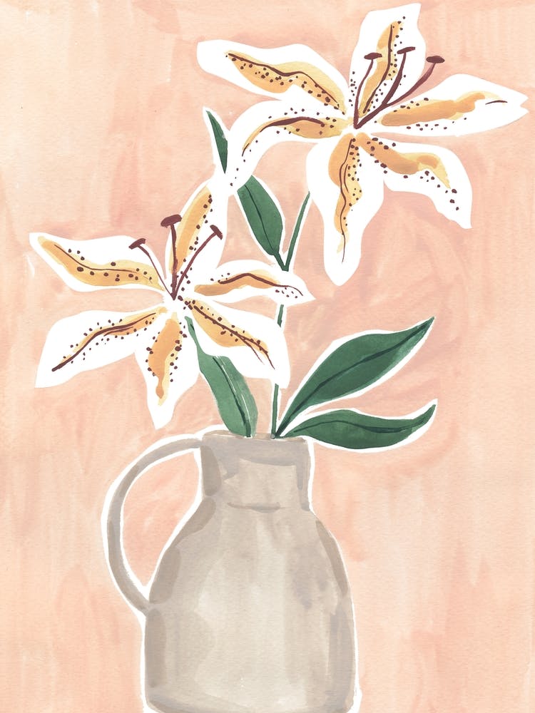 Day Lilies In A Vase