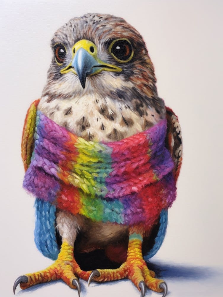 Baby Animal Wearing Sweater Falcon
